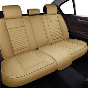 ITEM# 0042   Breathable and Waterproof Faux Leather Automotive Seat Covers for Cars SUV Pick-up Truck Sedan, Universal Anti-Slip Driver Seat Cover with Backrest (Watch Video)