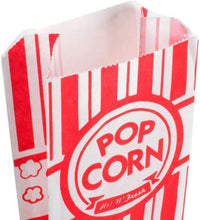 Load image into Gallery viewer, ITEM# 0118   Carnival King Paper Popcorn Bags, Red/White, 100 Count (Pack of 1) Watch Video
