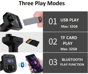 ITEM# 0034   Handsfree Call Car Charger, Wireless Bluetooth FM Transmitter Radio Receiver, Mp3 Audio Music Stereo Adapter, Dual USB Port Charger Compatible for All Smartphones, Samsung Galaxy, LG, HTC, etc. (Watch Video)