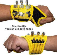 Load image into Gallery viewer, ITEM# 0105   Magnetic Wristband With Super Strong Magnets Holds Screws, Nails, Drill Bit. Unique Wrist Support Design Cool Handy Gadget Gift for Men and Women. Handyman, Electrician, Contractor (Watch Video)
