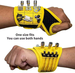 ITEM# 0105   Magnetic Wristband With Super Strong Magnets Holds Screws, Nails, Drill Bit. Unique Wrist Support Design Cool Handy Gadget Gift for Men and Women. Handyman, Electrician, Contractor (Watch Video)