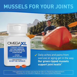 ITEM# 0086   Support for Joint & Muscle Health, Mobility & Joint Pain Relief - Fatty Acids Green-Lipped Mussels No Fishy Aftertaste (Watch Video)