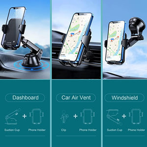 ITEM# 0047   Upgrade Car Phone Holder, [Thick Case & Big Phones Friendly] Long Arm Suction Cup Phone Holder for Car Dashboard Windshield Air Vent Hands Free Clip Cell Phone Holder Compatible with All Mobile Phones (Watch Video)
