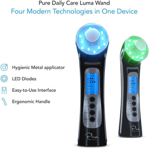 ITEM# 0005   4 in 1 Skin Therapy Wand - Ion Therapy LED Light Machine - Wave Stimulation- Massage - Anti Aging - Lift & Firm Tighten Skin Wrinkles (Watch Video)