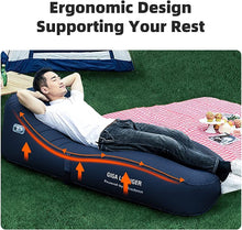 Load image into Gallery viewer, ITEM# 0106   MicroNovelty GIGA Lounger GS1:one-Key Automatic Inflatable Lounger,Integrated Electric Pump &amp; Power Bank,Inflate with just one Click,100s Fast Inflating,150kg Bear Weight,Wear-Resistant Material (Watch Video)
