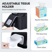 Load image into Gallery viewer, ITEM# 0054   All-in-One Cute Car Trash Can with 2 Removable Leakproof Interior Liners, Adjustable Tissue Holder &amp; Straps
