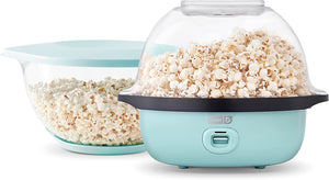 ITEM# 0111   DASH SmartStore™ Deluxe Stirring Popcorn Maker, Hot Oil Electric Popcorn Machine with Large Lid for Serving Bowl and Convenient Storage. (Watch Video)