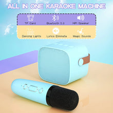 Load image into Gallery viewer, ITEM# 0094   Kids Toy Karaoke Machine, Small Portable Bluetooth Speaker with Wireless Microphone, Music MP3 Player (Watch Video)
