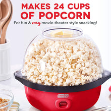 Load image into Gallery viewer, ITEM# 0111   DASH SmartStore™ Deluxe Stirring Popcorn Maker, Hot Oil Electric Popcorn Machine with Large Lid for Serving Bowl and Convenient Storage. (Watch Video)
