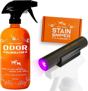 ITEM# 0069   ANGRY ORANGE Pet Odor Eliminator for Strong Odor - Citrus Deodorizer for Dog or Cat Urine Smells on Carpet, Furniture & Floors - Puppy Supplies﻿ (Watch Video)