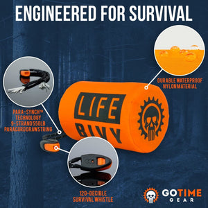 ITEM# 0032   Emergency Sleeping Bag Thermal Bivvy - Use as Emergency Bivy Sack, Survival Sleeping Bag, Mylar Emergency Blanket - Includes Stuff Sack with Survival Whistle + Paracord String (Watch Video)