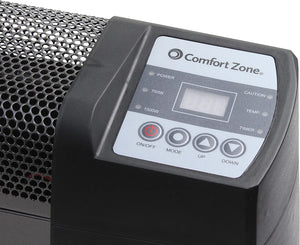 ITEM# 0100   Comfort Zone 1,500-Watt Electric Baseboard Space Heater with Digital Thermostat, Dent-Proof End Panels, Overheat Protection System, Safety Tip-Over Switch, & Stay-Cool Body (Watch Video)