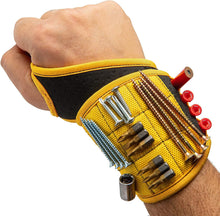 Load image into Gallery viewer, ITEM# 0105   Magnetic Wristband With Super Strong Magnets Holds Screws, Nails, Drill Bit. Unique Wrist Support Design Cool Handy Gadget Gift for Men and Women. Handyman, Electrician, Contractor (Watch Video)
