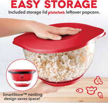 Load image into Gallery viewer, ITEM# 0111   DASH SmartStore™ Deluxe Stirring Popcorn Maker, Hot Oil Electric Popcorn Machine with Large Lid for Serving Bowl and Convenient Storage. (Watch Video)
