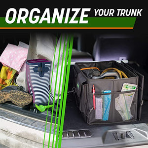 ITEM# 0041   Drive Auto Car Trunk Organizer - Collapsible, Multi-Compartment Automotive SUV Car Organizer for Storage w/ Adjustable Straps - Truck & Car Accessories for Women and Men (Watch Video)