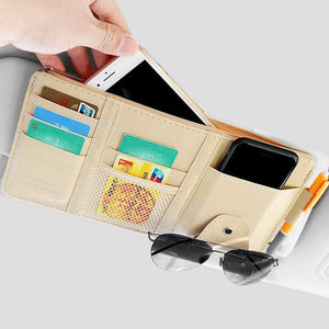 ITEM# 0035   Car Sun Visor Organizer, Auto Interior Accessories Pocket Organizers, Registration and Document Holder, Personal Belonging Storage Pouch Organizer, Interior Accessories Pocket Organizer (Watch Video)