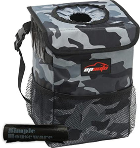 ITEM# 0049   EP Auto Waterproof Car Trash Can with Lid and Storage Pockets (Watch Video)