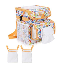 Load image into Gallery viewer, ITEM# 0054   All-in-One Cute Car Trash Can with 2 Removable Leakproof Interior Liners, Adjustable Tissue Holder &amp; Straps
