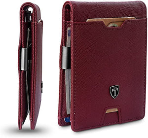 ITEM# 0037   Mens Slim Wallet with Money Clip AUSTIN RFID Blocking Bifold Credit Card Holder for Men with Gift Box (Watch Video)