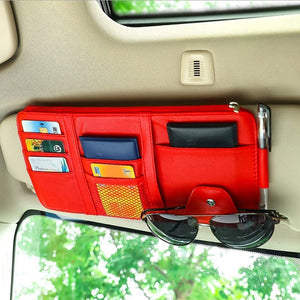 ITEM# 0035   Car Sun Visor Organizer, Auto Interior Accessories Pocket Organizers, Registration and Document Holder, Personal Belonging Storage Pouch Organizer, Interior Accessories Pocket Organizer (Watch Video)